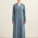 Serene Blue Minimalist Abaya (A1-LC0010)