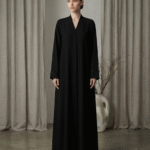 Sleek Black Minimalist Abaya (A1-LC0017)
