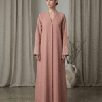 Graceful Contrast Embroidered Abaya (A1-LC0025)