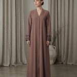 Earthy Charm Embroidered Abaya <br/> (A1-LC0023)